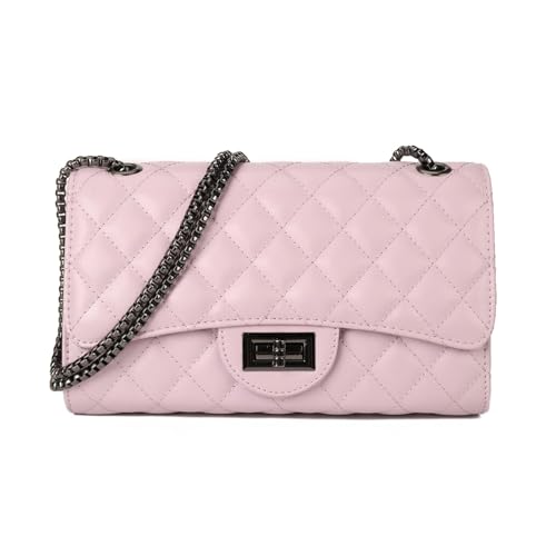 Image of Gladdon Quilted Crossbody Purse for Women Trendy Shoulder Bags | Stylish Shoulder Purse,Quilted Pattern,Structured bag,Chain Strap,Spacious Enough,Casual and Dressy Outfits,Any Occasion