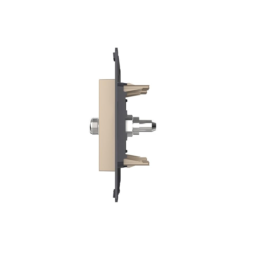 LIVOLO Presa Schuko 1 Posto In Vetro Oro - VL-C7C1EU-13 - Design Moderno, 16A/250V, 80x80mm - 3