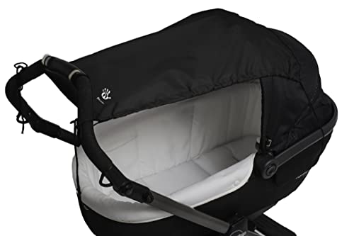 Altabebe AL7010-02 Universel Pare-soleil pour poussettes, Anti-UV 50+, Pirate Black Cover