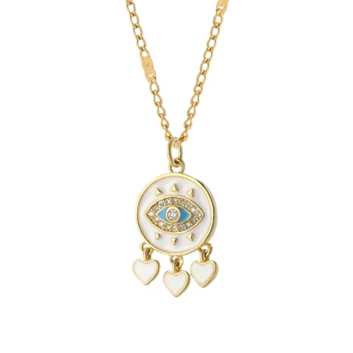 Collier yeux diaboliques anti-ternissement pendentif durable