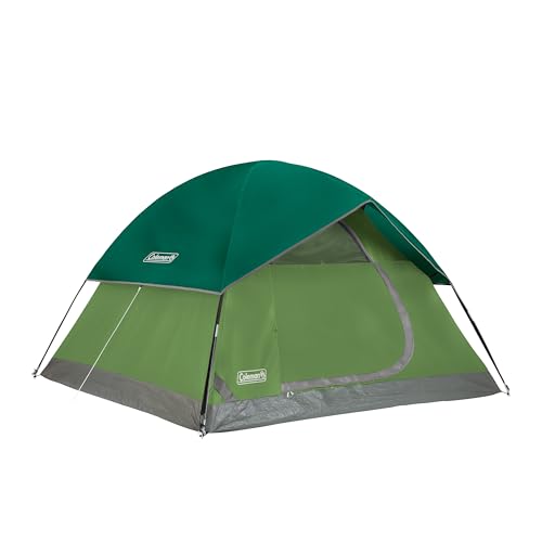 Coleman Sundome Camping Tent with Rainfly, 2/3/4/6 Person Tent Se...