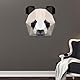 Ambiance Wandtattoo, selbstklebend, für Schlafzimmer, Kinderzimmer und Wohnzimmer, Origami-Panda, 100 x 95 cm