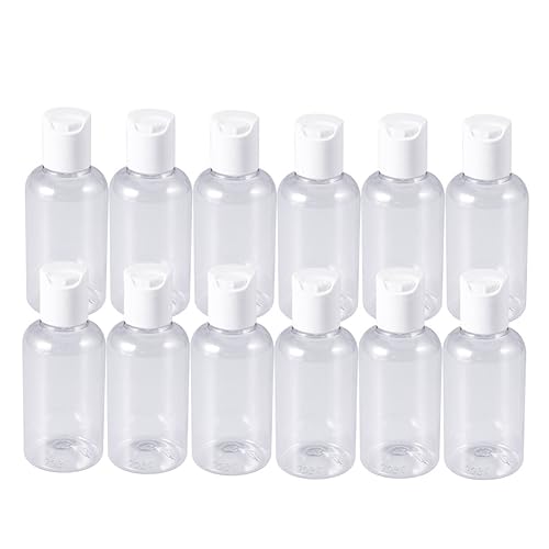 HAMPPLIES 24 pezzi Bottiglie Ricaricabili Viaggio Contenitori per Shampoo Lozione e Detergente Colore Casual per Sport e Attività All Colore Casuale Colore Casuale