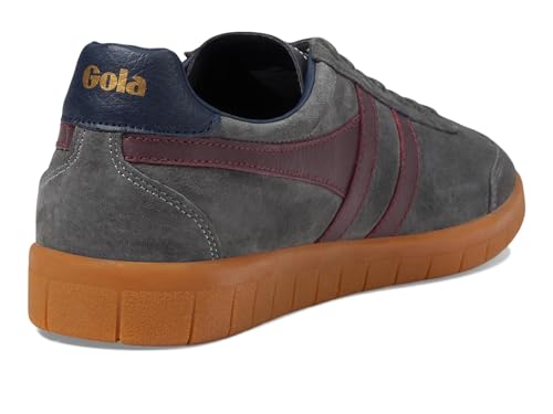 Image of Gola Men's Hurricane Suede Ash /Burgundy /Navy /Gum 8 M