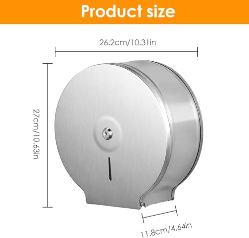 Image of 2Pcs Commercial Jumbo Toilet Paper Dispenser, 9in /22.9cm Roll