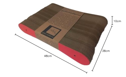 Gatomoderno Refil de Arranhador para Gatos de Papelão Kraft, Modelo São Paulo, Vermelho.
