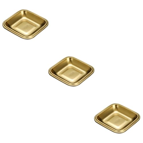 Unomor Pcs Square Camping Plates Stainless Steel Meat Serving Platter Dinner Plate for Grill Home Use