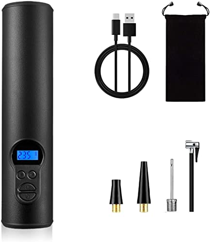 Mini Tire Inflator,Portable Air Compressor,Air Pump,for Balls Car Bike Motorcycle Swim Rings,12V DC Electric with Digital LCD, Pressure Gauge, LED Lights
