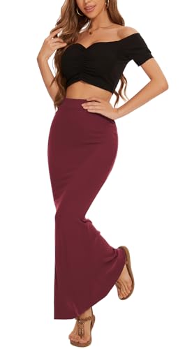Women Elastic High Waist Stretchy Bodycon Mermaid Skirt4