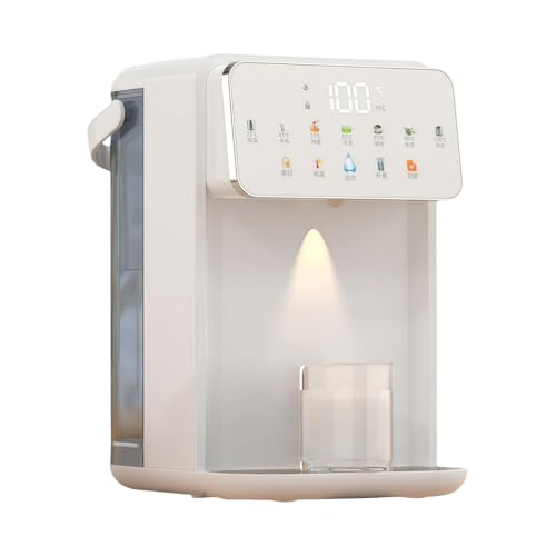 BRJX 卓上ケトル タッチスクリーン浄水器電気ケトル 5秒で瞬間湯沸かし 6段階温度調節 3.5L 大容量 LEDナイトライト付き お手入れ簡単 省エネ 空気燃焼防止バッテリー 高速給水 安全設計 チャイルドロック、感電保護、水不足対策 家庭用 オフィス