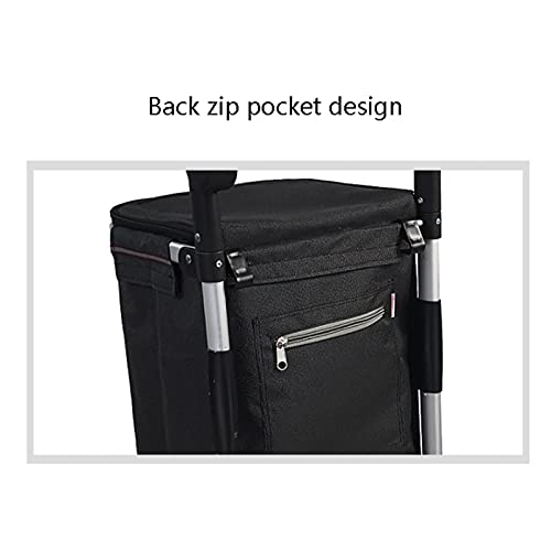 gbgymjm Einkaufstrolley 40L Einkaufswagen Trolley auf Rädern Multifunktionaler Schubkarren Trolley Tasche Faltbarer… – Bild 4