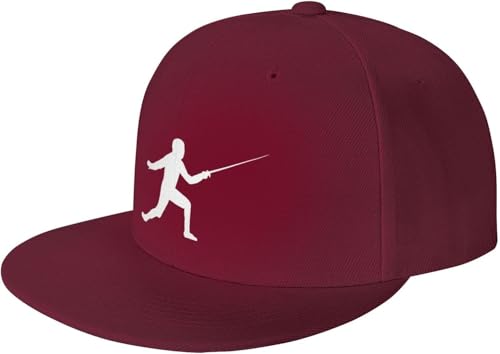 Fencing Silhouette Outdoor Baseball Hat Flat Hat