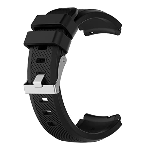Image of ACUTAS Silicone 22mm Sports Band Soft Silicone Wristband Compatible for Fossil Gen 5 | Fossil Gen 5E | Fossil Gen 6 44mm Smartwatch (Black)