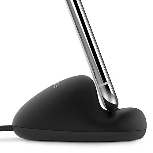 iPhoneに対応したSinjimoruドッキングステーション。 iPhone用シリコンドッキングおよび充電ステーション、便利で耐久性のあるiPhone用ケーブル付き。シンクロスタンド フラット、ブラック。