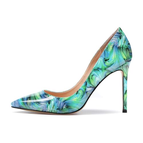 Image of Castamere Womens High Heels Pointed-Toe Slip-on Stilettos Pumps 4Inch Heel Shoes
