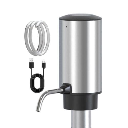 Dispensador De Vino Eléctrico - Dispensador Automático De Alcohol De Acero Inoxidable 4.72 X 2.17 X 5.12 Pulgadas | Verter De Aireador De Vino | Bomba Decantador Recargable USB Smart Decanter Para El