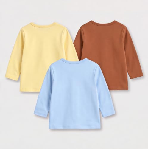 Image of minicult Cotton Unisex Front Open Full Sleeve T-Shirt with snap Buttons and Cute Prints Combo Pack
