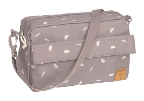 LÄSSIG Baby Kinderwagenorganizer Umhängetasche Kinderwagentasche inkl. Kinderwagenbefestigung/Casual Buggy Organizer Bag Blocks taupe