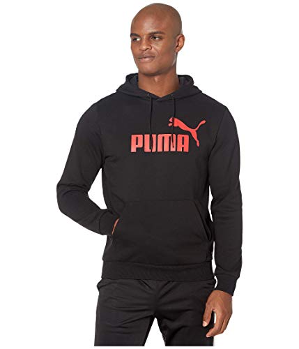 PUMA ESS+ Fleece Big Logo Hoodie Cotton Black LG