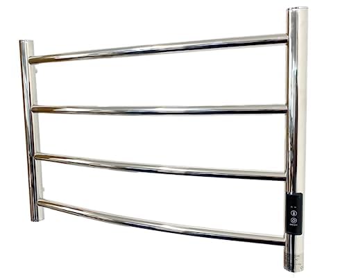 Sèche-serviette électrique à chauffe rapide en acier inoxydable poli miroir mural