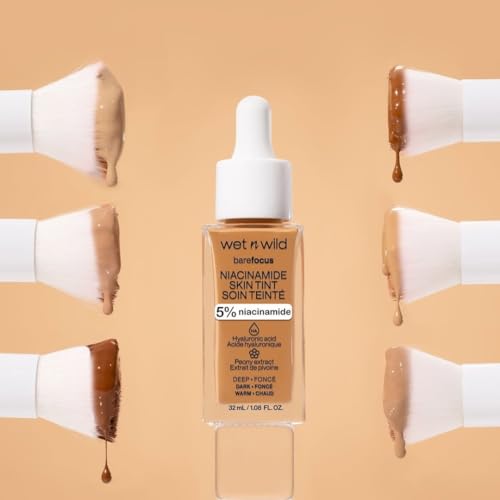 Image of wet n wild Bare Focus Skin Tint, 5% Niacinamide Enriched, Buildable Sheer Lightweight Coverage, Natural Radiant Finish, Hyaluronic & Vitamin Hydration Boost, Cruelty-Free & Vegan - Fair Beige