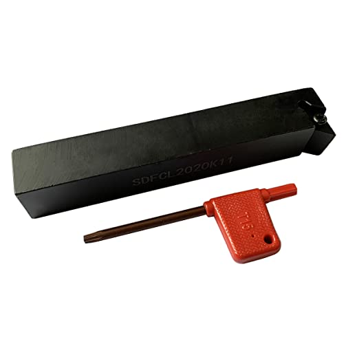Porta herramientas para torno SDFCL2020K11 90° para insertos DCMT 32.5 miniatura 3