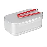 Juego de cocina portátil de aluminio que incluye fiambrera, parrilla y vaporizador para actividades al aire libre