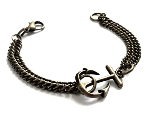 I.love.vintage Jewelry (London) Anchor Bracelet Mens Classic Solid Bronze Anchor 8Th Wedding /19Th Wedding Bronze Gift, Boxed And Gift Wrapped #TOP6