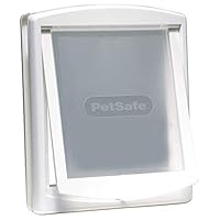 PetSafe 740SGIFD Staywell, Convenient, Original 2 Way Pet Door, Fast installation, Easy fitting, 2 way locking, Cat Flap for all Pets, White, Medium