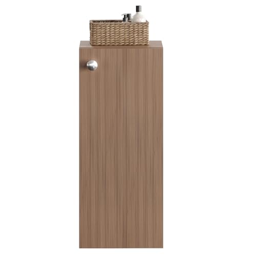 Image of FURNEASER Marbin Modern Engineered Wood Bathroom Storage Cabinet with Door | Wall Mount Utility Organizer for Wash Area, Living Room & Bedroom | Space Saving Multipurpose Unit (Exotic Teak)