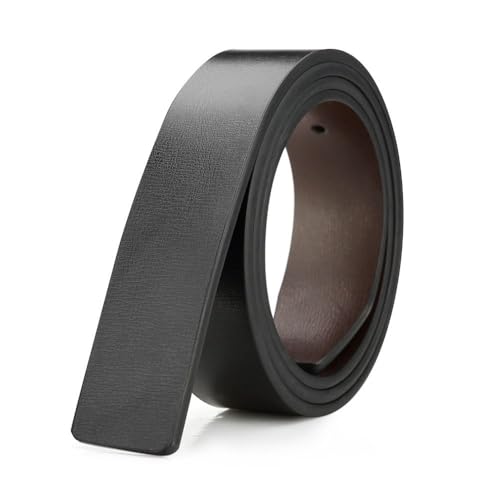 Cowhide Craft DIY Genuine Leather Belt Classic Waistband No Buckle Girdle 3.3cm with Hole(110cm)