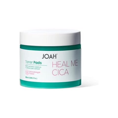 JOAH Heal Me CICA Face Toner Pads, Centella Asiatica for Soothing, Calming, Balancing Sensitive and Irritated Skin, Korean Skincare, Cruelty-Free pH 5.5, Hypoallergenic, 50 Pads Cover