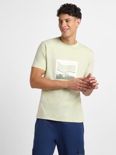 Image of Nobero Men's Regular Graphic Printed T-Shirt for Men | Soft Cotton | Classic Fit | Printed Casual Tshirt for Men