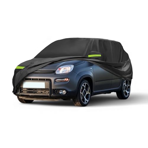 A ABSOPRO Copertura Auto per Fiat Panda III 2011-2024 210D-PU Copertura Auto Esterna Completa per Tutti i Tipi di Tempo Impermeabile Protezione dal Sole Pioggia Neve