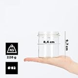 KADAX Słoiki na dżem 350 ml z zakręcaną pokrywką fi82 mm, małe słoiki na przetwory z pokrywką, słoiki na przetwory do gotowania, konserwowania i konserwowania, słoiki zakręcane (sad, 10 sztuk)