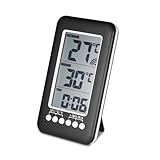 COOPHYA Thermomètre sans Fil Intérieur Extérieur avec Affichage Digital Alarme Haute et...