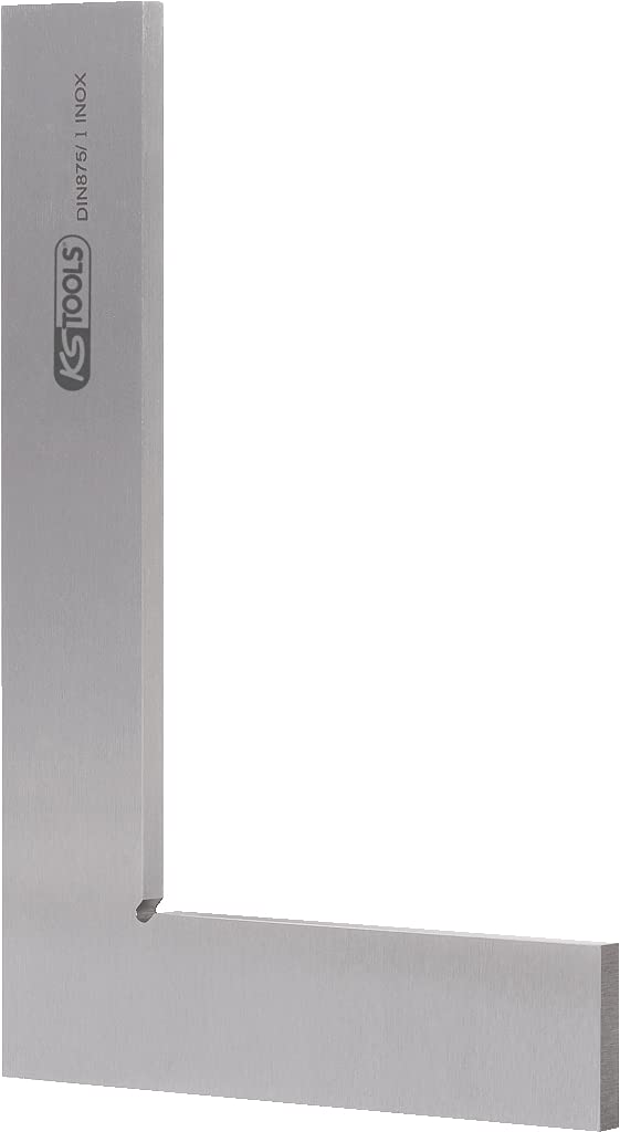 KS Tools 300.0206 - Escuadra de taller lisa (longitud de los brazos 100 x 70 mm, sección transversal 20 x 5 mm, 500 mm)