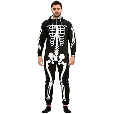 kraftd Onesies For Men & Women Zip Up All In One Piece Jumpsuit Loungewear Sleepsuit Black Cover