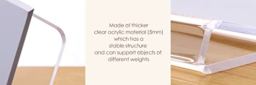 Sanrui Acrylic Display Easel With 2.7''Ledge,2Pc Clear Book Display Easel Holder，Display Stand For New Book Releases , Book Stand For Displaying Tablets, Magazines,Notebooks,Ipad,Cds, Etc（A5 Size） #TOP6