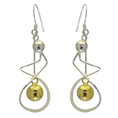 AJ Fashion JewelleryGAETANA sterling silver and g-plated hook earrings by SPK