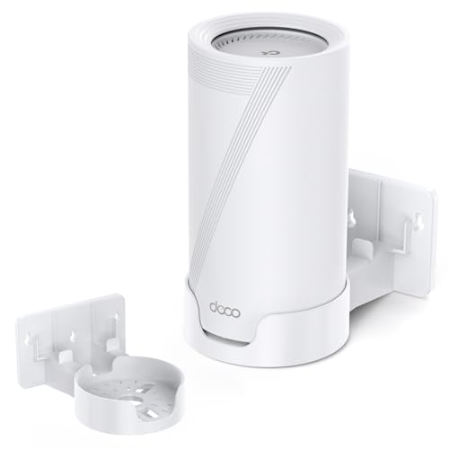 Image of XLTTYWL Wall Mount for TP-Link Deco WiFi 7 Mesh, White, 1 Pack | Fits Deco B25-Outdoor /BE65-5G /BE75 /85 /95 & BE17000 /22000 /33000, Durable ABS, Space-Saving Design, Secure Mount