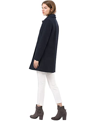 Allegra K Women's Turn Down Collar Single Breasted Winter Outwear Trench Coat Medium Blue #TOP3
