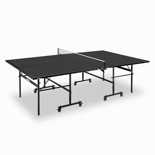 JOOLA Mesa de Ping-Pong Profesional - Black 13i, Mesa de Ping-Pong de Interior con Marco Plegable - Montaje rápido, Red incluida, Negra, 274 x 152,5 x 76 cm
