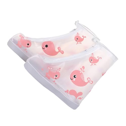HANABASS 1Pair Rainproof Shoe Covers for Non Slip PVC Overshoes with Cartoon Pattern Protection for Shoes