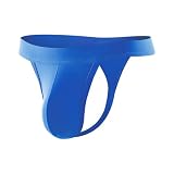 [Casey Kevin] メンズ Tバック 下着 セクシー ブリーフ パンツ 男性用 アンダーウエア ジョックストラップ 3D立体構造 ナイロン素材 軽量 通気性 速乾 無地 快適 CK3014 ブルー S