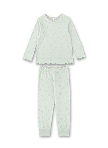 Pyjama fille vert Sanetta 233460 ensemble de nuit manches longues pantalon coton