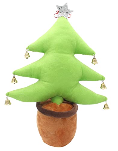 Image of Tickles Merry Christmas Santa Claus X-MAS Soft Stuffed Plush Tree for Kids Christmas Birthday Gift (Color: Green ; Size: 40 cm)