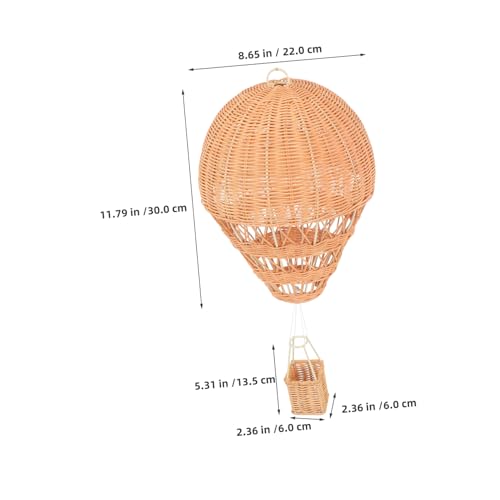 Montgolfière rotin tressé suspendue pour décoration de chambre d'enfant et fête de maternelle - 8
