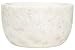 SHASH Marble Shaving Bowl, White - Lather Mug with Interior Grooves Builds a Rich, Foamy Froth - Retains Heat for a Close, Comfortable Shave - Compact, Sophisticated Design (White)