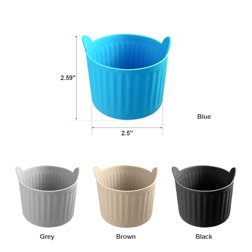 8 Pcs Air Fryer Baking Ramekins Premium Food-Grade Silicone Mold Cups Non-Stick Air Fryer Accessories Air Fryer Egg Molds for Eggs, Cupcakes, Muffins, Puddings, Tarts, Custards - Image 5